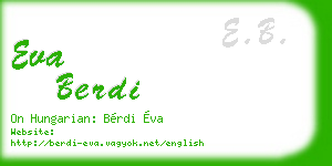 eva berdi business card